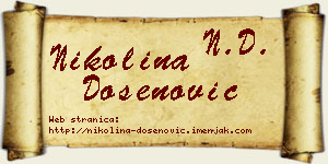 Nikolina Došenović vizit kartica